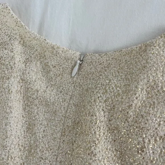 Shoshana Gold Metallic Sleeveless Mini Cocktail Dress, Size 2 - Picture 8 of 8